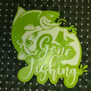 Gone Fishing, car windows Charm