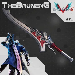 DMC5 Devil May Cry 5 Nero Red Queen sword cosplay