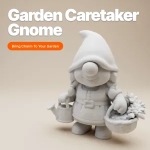 Garden Caretaker Gnome – Braided Female Figurine (Whimsical