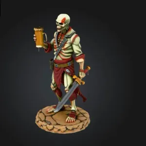 Drunk Undead Warrior DND miniature