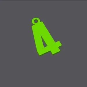 NUMBER 4 KEYCHAIN