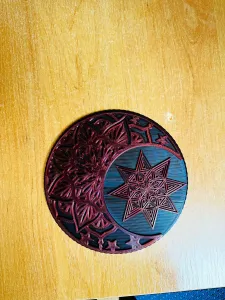 Coaster Mandala+Slavic Star