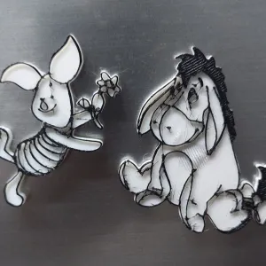 Piglet and Eeyore fridge magnet