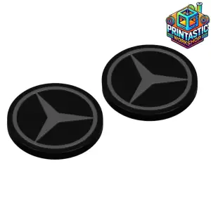 MERCEDES-BENZ CUP HOLDER INSERT – 70MM 3D PRINTED LOGO CAP