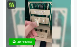Hanging book counter