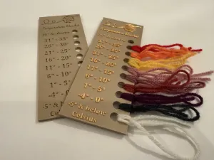Temperature blanket card celsius+Fahrenheit
