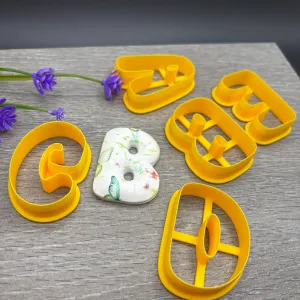 BUBBLE LETTERS POLYMER CLAY CUTTER STL — 50MM | FULL SET