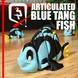 Articulated Blue Tang Fish — The Deep Sea Swimmer