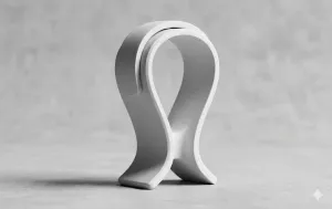 Organic Headphone Stand — Sculptural Monolith Design