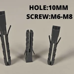 Heavy Duty Wall Plugs Anchors (10mm) | M6-M8 Screws