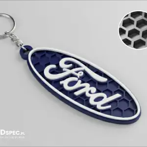 Ford honeycomb logo keychain