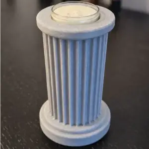 Modern Fluted Column Candle Holder tall