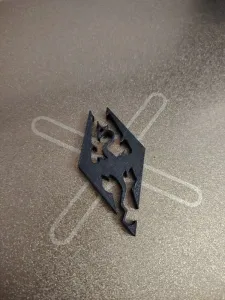 Skyrim logo keychain