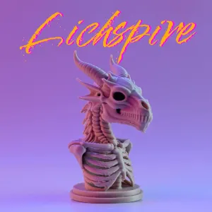 Lichspire - Full Skeleton Dragon Bust