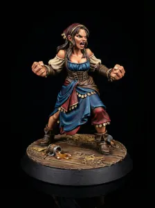 FREE NPC Female Patron Fantasy Miniatures 32mm STL for TTRPG