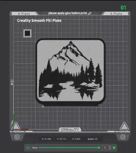 Mountain Forest Scene Decor – 3D Printed Nature Frame with S