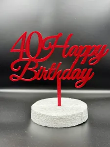40 happy birthday topper cake