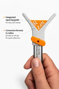 caliper radius jig for caliper no hardware needed