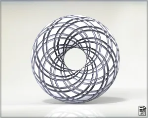 Rodin Coil Torus .STL 8 INCHES Diameter Coil | 2x16 groves