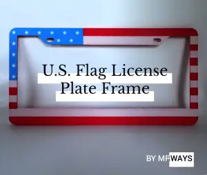 USA Flag License Plate Frame