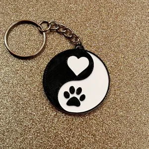 Keychain Yin-Yang Love Pets