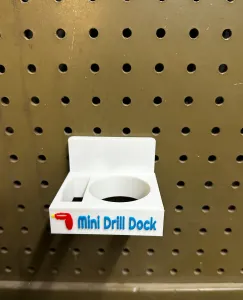 Mini Cordless Drill Holster for Pegboard (Sy's Peglock)