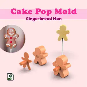 Gingerbread Man Cake Mold, Christmas Cake Pop Mold