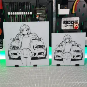 BMW E46 Girl - Hueforge - 3 Colors
