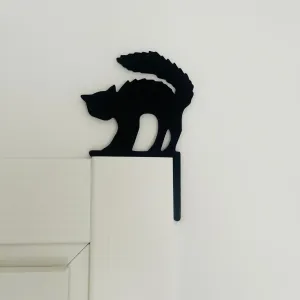 Scared Cat Door/Frame Topper Decoration