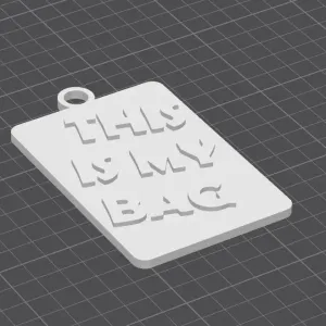 information label for a travel bag