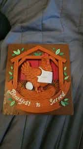 Breakfast is served kitchen sign