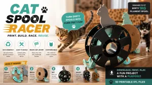 S3D Cat Spool Racer Set with two Cat Jockeys