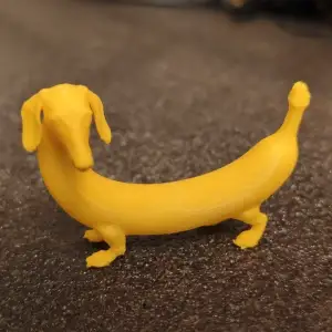 Cute banana dog