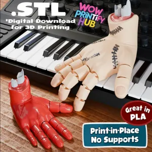 Halloween Flexi Hand STL: Print-in-Place Articulated Toy