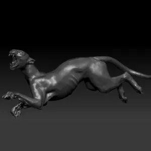 Leaping panther