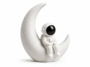 Sleepy Astronaut Sitting on Moon