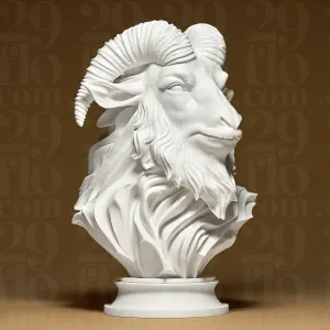 Elegant GOAT Sculpture