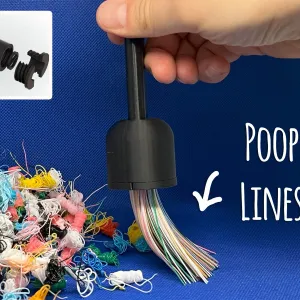 Broom made of poop lines