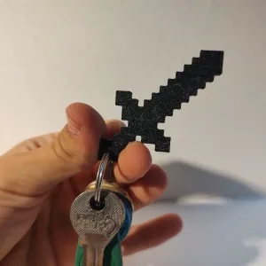 Minecraft sword keychain