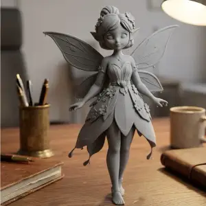 spring fairy with flower dress