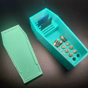pine box with sd card holder and tip holder