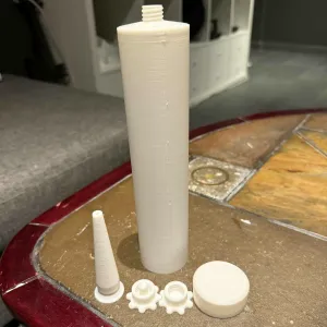 Cartridge for sealant gun and Lid for opened tubes