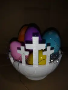 Easter 3 Crosses Basket/Bin