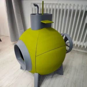 Huge Dog and Cat House, The "Yellow Submarine" pet house !!!