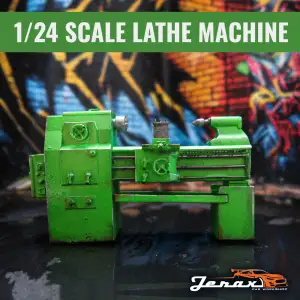 1/24 Scale Lathe Machine – Workshop Diorama Model
