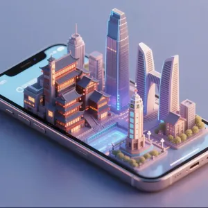3d手机科幻城市