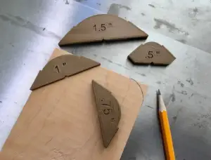Rounded corner template