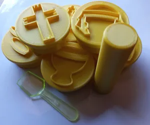 CHRISTIAN EASTER STAMPS AND ROLLER SET FOR PLAYDOUGH
