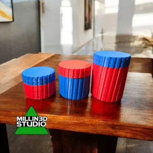 Set of Gear Jar Containers for Arts crafts Storage