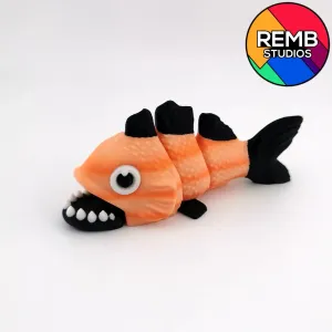 Flexi Piranha | Print-in-place | No Support